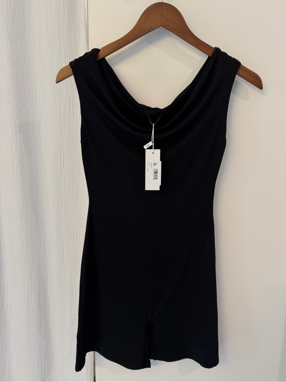 naked wardrobe Black Sleeveless Cowl Neck Jumpsuit Romper